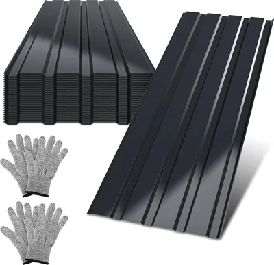 Image de TolleTour 36xtôle trapézoïdale 115x45 cm=18 ㎡ Tôle de toit pour abri de jardin Carport Anthracite tôle profilée tôle de toit tôle ondulée plaques de toit tôle murale gris