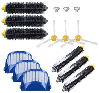 Image de Jeu de brosses de rechange pour aspirateur, compatible avec les modèles iRobot Roomba des séries 620, 650 et 600
