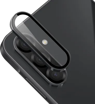 Obrázok produktu pre Hliníkový ochranný krúžok na fotoaparát pre Samsung Galaxy A26 / A36 / A56 + tvrdené sklo H9, čierne