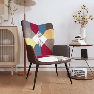 Image de Maison Exclusive - Fauteuil de détente en tissu patchwork