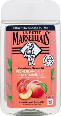 Zdjęcie produktu dla Le Petit Marseillais Żel pod prysznic Bio Biała Brzoskwinia i Bio Nektarynka 250ml
