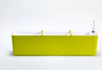 Obrázek produktu pro Květinový truhlík Berberis se zavlažovacím systémem 60 cm a 80 cm, barva: světle zelená + bílá, velikost / průměr: 80 cm