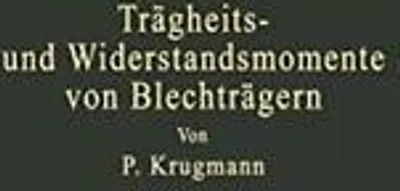 Obrázek produktu pro Trägheits- und Widerstandsmomente von Blechträgern