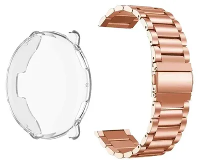 Image de Bracelet pour montre connectée - Active 2 - Acier inoxydable - Fermeture métallique - Or rose