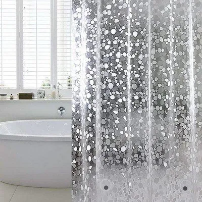 Image de Rideau de douche anti-moisissure - Imperméable et antibactérien - 183 x 200 cm