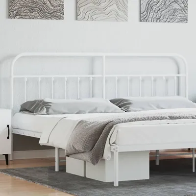 Produktbild von "Rabatt" Bettkopfteil modern - Kopfteil für Bett - Metall Weiß 200 cm - Kopfteile CC16106