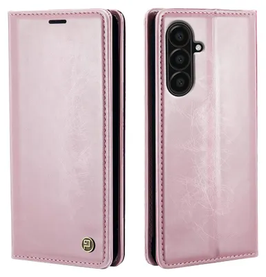 Produktbild von Handyhülle für Samsung Galaxy A17 / A17 5G Kunstleder Flip Vintage Cover Hülle RFID Schutz Case Kartenfach Farbe: Rosa