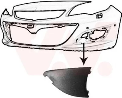 Produktbild von VAN WEZEL 3753493 Stoßstangen-Abdeckung Vorne Links für OPEL Astra J Sports Tourer (P10) ASTRA J ASTRA J Stufenheck