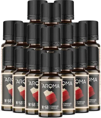 Produktbild von myAROMA flavour drops – Weiße Schokolade 17x10ml, zuckerfreie und kalorienfreie Aromatropfen, vegan und natürlich