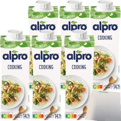 Produktbild von Alpro Soja Cuisine zum Kochen 6er Pack (6x250ml Packung) + usy Block