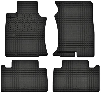 Produktbild von Gummimatten passend für Toyota Land Cruiser 120 (2002-2009) Gummi Fußmatten Satz Schwarz + Stopper