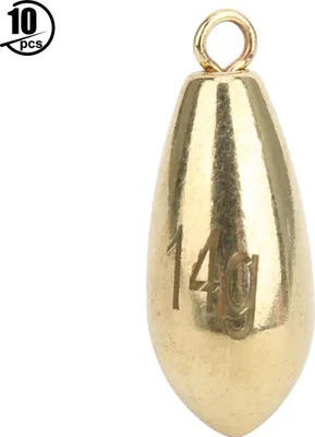 Zdjęcie produktu dla 10szt Legierung Kupfer Gold tragbare Rotation Fischerei Gewichte Sinker Fisch Tackle Accessoire14g