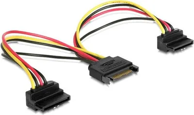 Obrázek produktu pro gembird SATA-Stromverteilerkabel abgewinkelt, 0,15 m