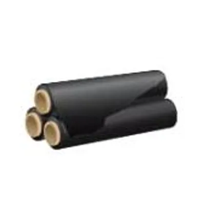 Produktbild von 6 Rollen Stretchfolie 23 my Schwarz 500 mm 1,5 kg