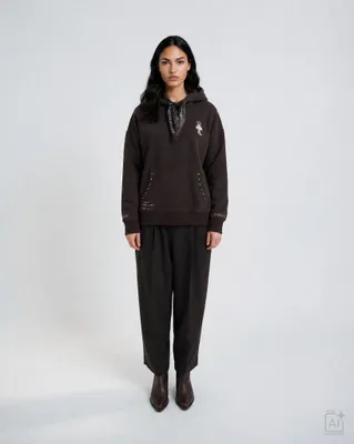 Produktbild von Smith & Soul (338) OVERSIZE CRAZY HOODIE DARK CHOC DARK CHOC XS