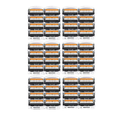 Produktbild von 48er-Pack Rasierklingen für Herren mit Fusion 5-kompatiblen Klingen,Rasiererzubehör，Waschbare,parfümfreie Klingen für die Bart- und Schnurrbartpflege