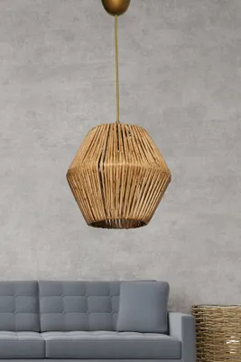 Immagine prodotto di Opviq, Herel - Naturale, lampadario, CORPO IN METALLO, Naturale, 25 x 25 x 55 cm