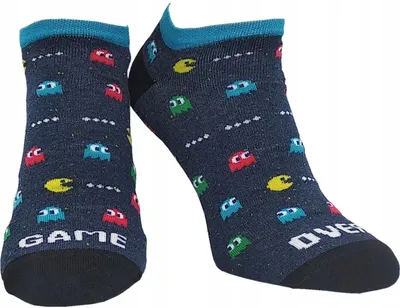 Image de Socquettes Coton KREBO Pac-Man Fantômes Jeu Rétro