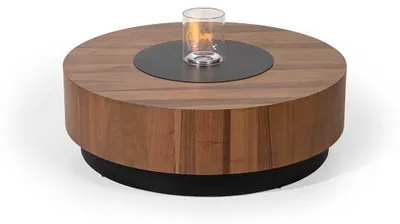 Obrázek produktu pro Elegantní hnědý stůl s černou vložkou pro moderní interiér