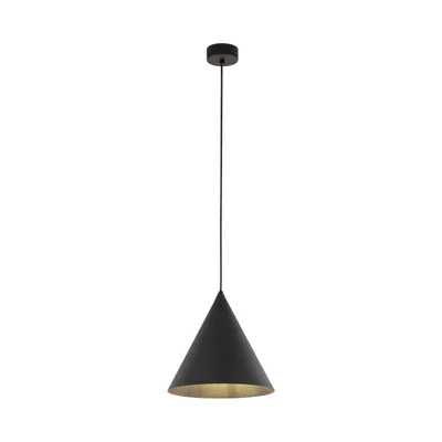 Obrázek produktu pro Kovová závěsná lampa D: e27 kulatá Retro D: 25 cm V: max. 160 cm Černá