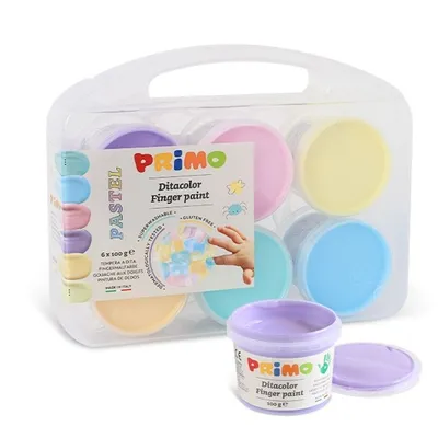 Immagine prodotto di Primo 2212TD6PAST pittura lavabili Blu, Lillà, Colore menta, Arancione, Rosa, Giallo