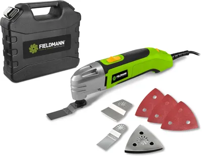 Obrázek produktu pro FIELDMANN FDB 200301-E Oscilační bruska, napětí 230 V / 50 Hz, příkon 300 W, otáčky naprázdno 15 000-22000 ot/min, proměnné otáčky, řezání, broušení, seškrabování atd,