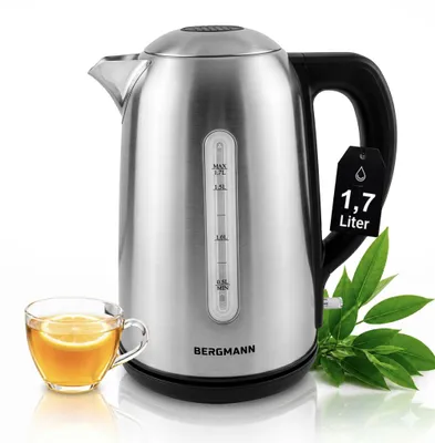 Produktbild von Edelstahl Wasserkocher 1,7 L 2200 W 360° FR006 | BERGMANN