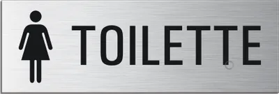 Produktbild von Schild - Damen Toilette | Türschild 240 x 80 mm Aluminium selbstklebend