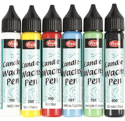 Image de Crayon pour bougies, assortiment, couleurs vives, 6x25ml