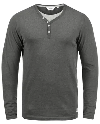 Produktbild von SOLID SDDoriano Herren Longsleeve Langarmshirt Shirt mit Grandad-Ausschnitt Baumwollmischung Regular fit