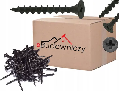 Produktbild von eBudowniczy Holz-Gipskarton-Schrauben schwarz 3.5x55 mm 1 kg