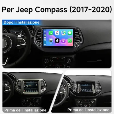 Immagine prodotto di Autoradio Android 14 per Jeep Compass dal 2017 al 2020