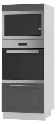 Immagine prodotto di Armadio forno KVANTUM a estrazione totale 60cm corpo e frontale colore selezionabile (Q-D5AA/60/154), grafite opaco, bianco