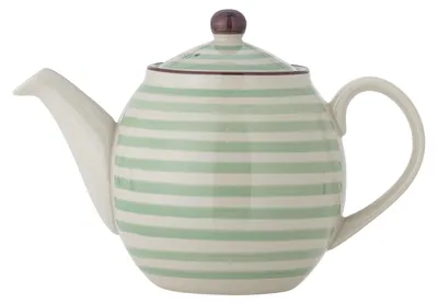 Imagen del producto de BLOOMINGVILLE | Tetera, color verde, de cerámica | 14 cm de diámetro x 16 cm de altura | 21105933