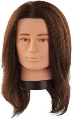 Produktbild von Übungskopf Simon, ca. 35 cm, braun asiatisches Haar