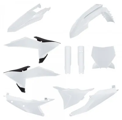 Imagen del producto de Kit de plástico POLISPORT para KTM SX/SX-F/XC/XC-F modelos '25-'26, color blanco, con accesorios