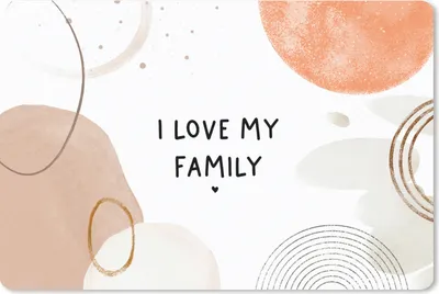 Produktbild von MuchoWow® Schreibtischunterlage Zitate - Sprichwörter - Ich liebe meine Familie - Familie 60x40 cm - XXL Mauspad - Großes Mauspad