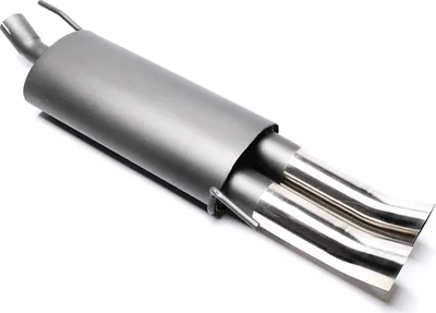 Immagine prodotto di Scarico sportivo in acciaio 2x76mm DTM alto montaggio acuto per VW Golf 3 incl. 3+4 Cabrio