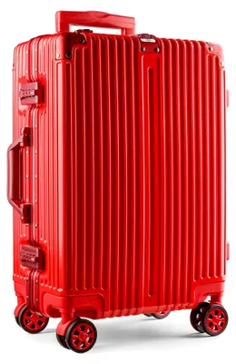 Produktbild von Mittelgroß Koffer L - Aluminium Rahmen Hartschale Polycarbonat Trolley mit TSA-Schlössern - Robuster Business 75L Reisekoffer 68x46x27 cm - Inklusive Kofferschutzhülle - Für Reisen von 4–7 Tagen
