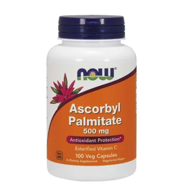 Produktbild von NOW Foods - Ascorbylpalmitat, 500 mg, 100 Kapseln