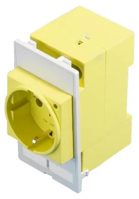 Zdjęcie produktu dla Rittal 2482.410, CEE 7/3, Biały, Żółty, 230 V, 16 A, 50 Hz, 140 g