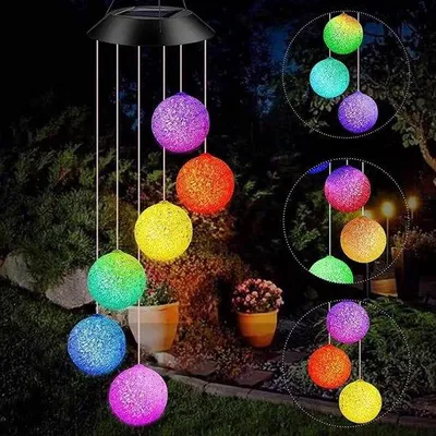 Image de Lampe solaire à LED pour le jardin, suspendue, décorative, pour l'extérieur