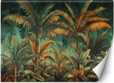 Produktbild von Vlies fototapete Palmen in einer Dschungellandschaft 200x140 cm Feeby Grün inkl. Kleber einfache Montage