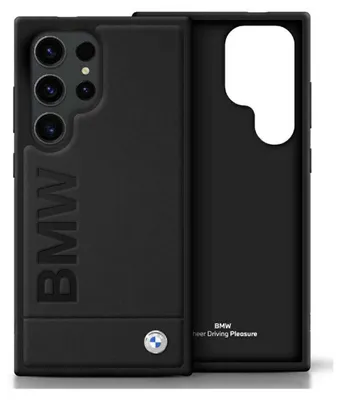 Obrázok produktu pre BMW puzdro pre SAMSUNG S25 Ultra BMHCS25LSLLBK (Sign Leather Hot Stamp Logo) čierne