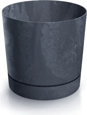 Image de Pot de fleurs TUBOS P BETON EFFECT anthracite mat 12,8 cm