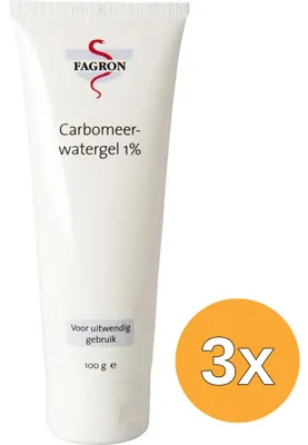 Productafbeelding van 3x Fagron Carbomeerwatergel 1% FNA (100 gr)