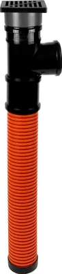 Immagine prodotto di ScarMaxx - Vasca di raccolta con scarico DN110 Tubo da 1 m con griglia, fori e contenitore - Nero