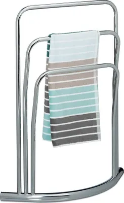 Image de relaxdays 10020462_0 relaxdays Handtuchständer CURVY silber