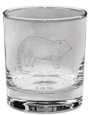 Produktbild von Mr. & Mrs. Panda Tumbler Nasenbär - Transparent - Geschenk, Glas, Rüsselbär, gravur, Longdrinkglas, Nasenbären, Gute Laune, Cocktailglas, Trinkglas, für Gin, Bär