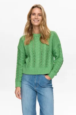 Produktbild von Numph Nuremi Pullover, leuchtendes Grün (Farbbezeichnung)